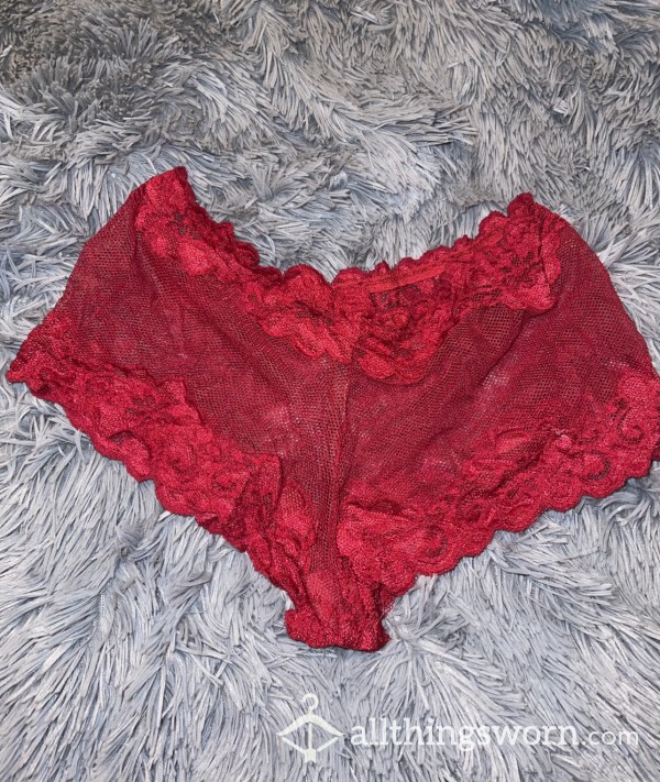 Red Lace Boyshort Panties❤️❤️‍🔥