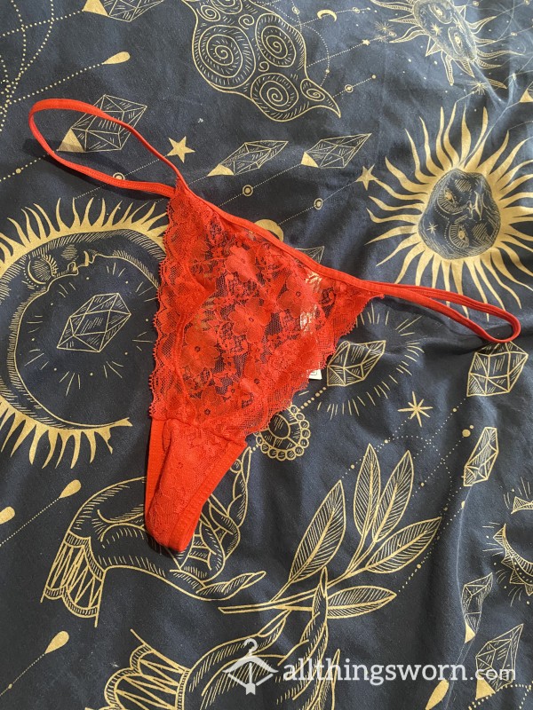 Red Lace G-String