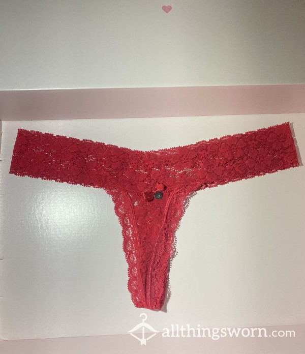 Red Lace Thong