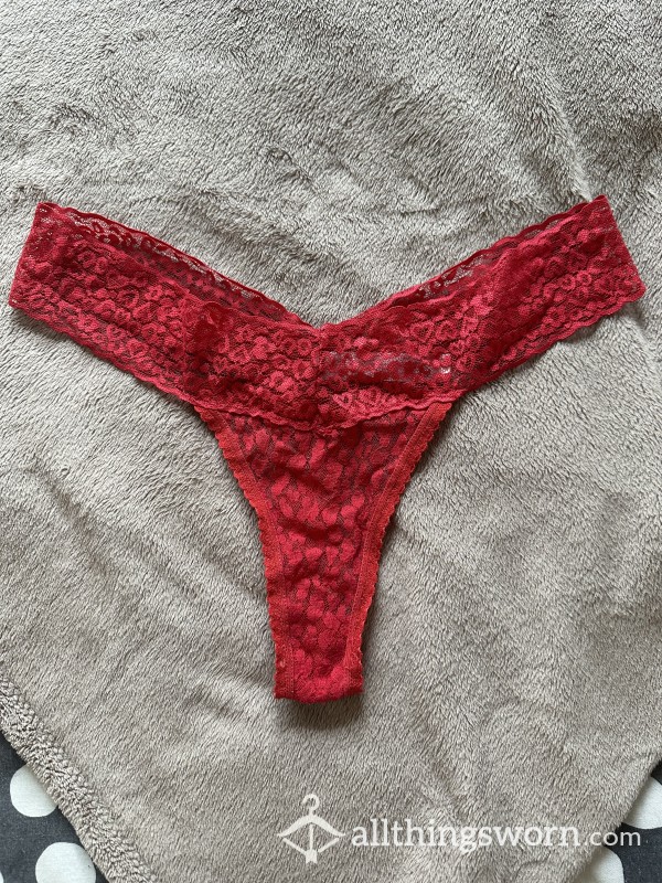 Red Lace Thong