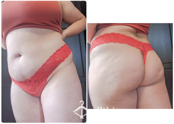 Red Lace Thongs