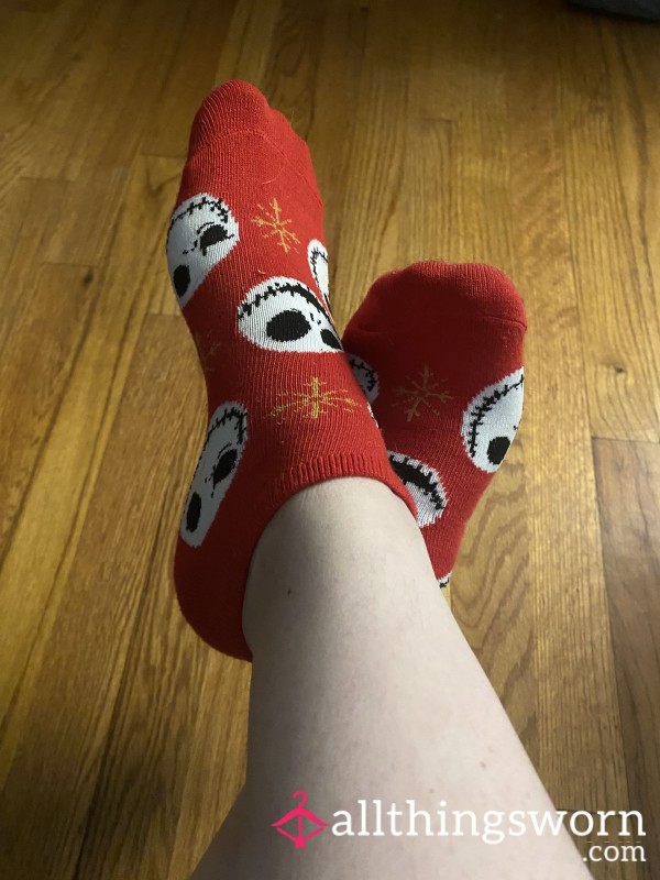 Red Socks With One Week Wear