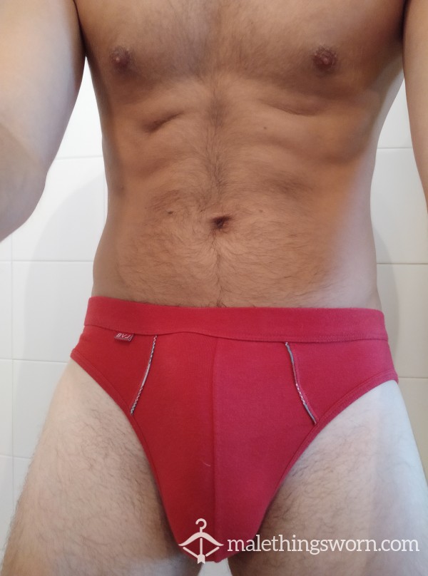 Red Underwear Worn Many Days