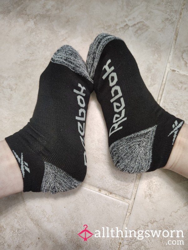 Reebok Black And Grey Gym Socks, Small