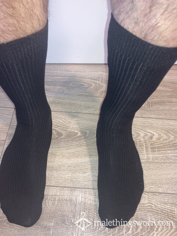 Ribbed Back Formal Socks