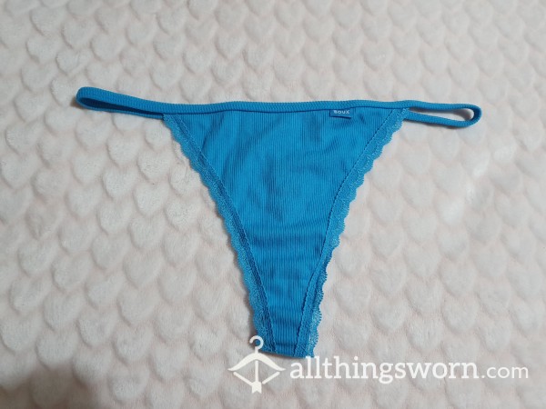 Ribbed Blue G String