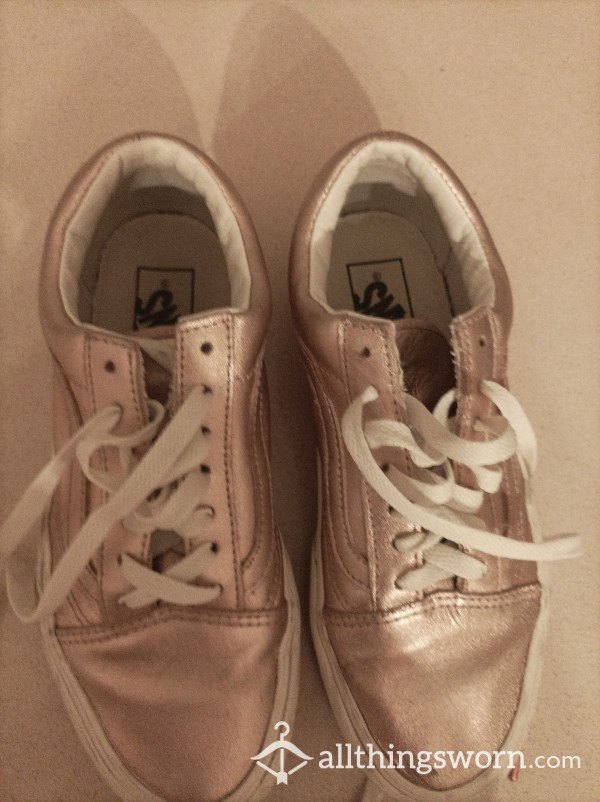 Rose Leather Vans