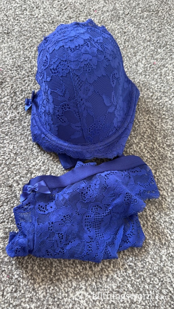 Royal Blue 40D Bra Worn