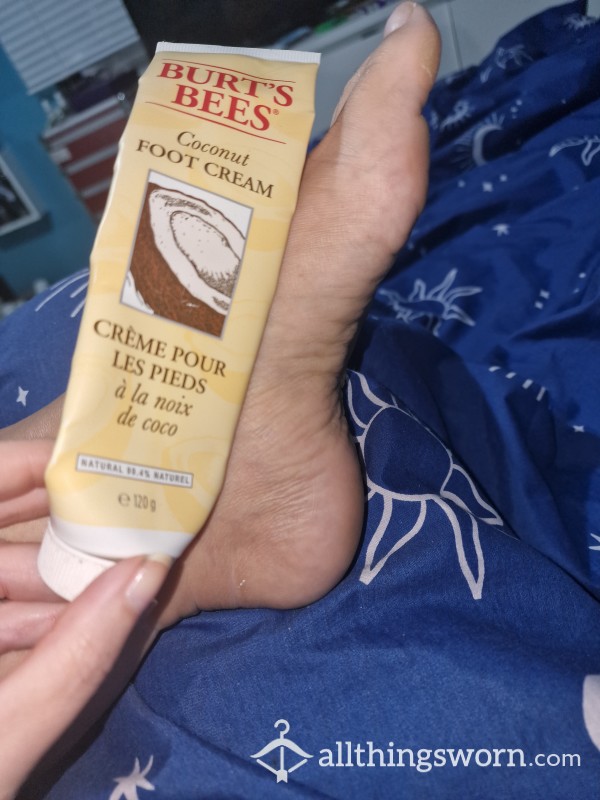 Rubbing Foot Cream On My Dirty Feet.