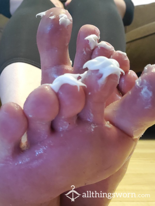 Rubbing Lotion On My Feet