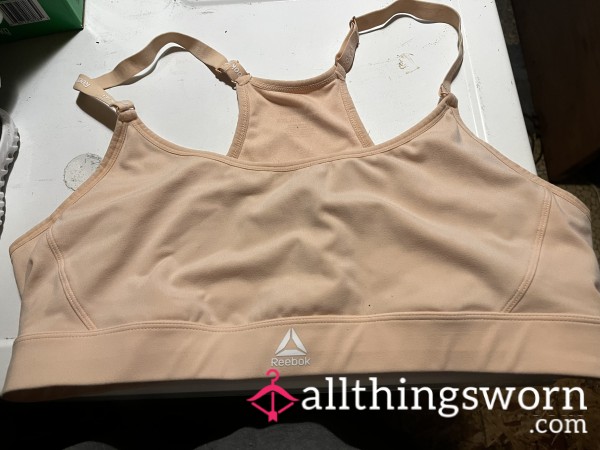 Salmon Pink Reebok Sports Bra