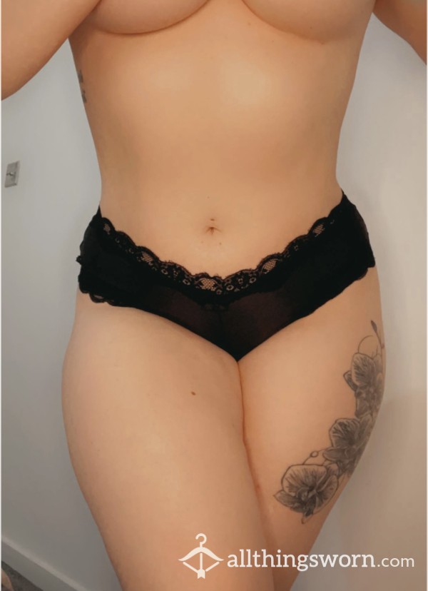 Nylon Black Hipster Panties