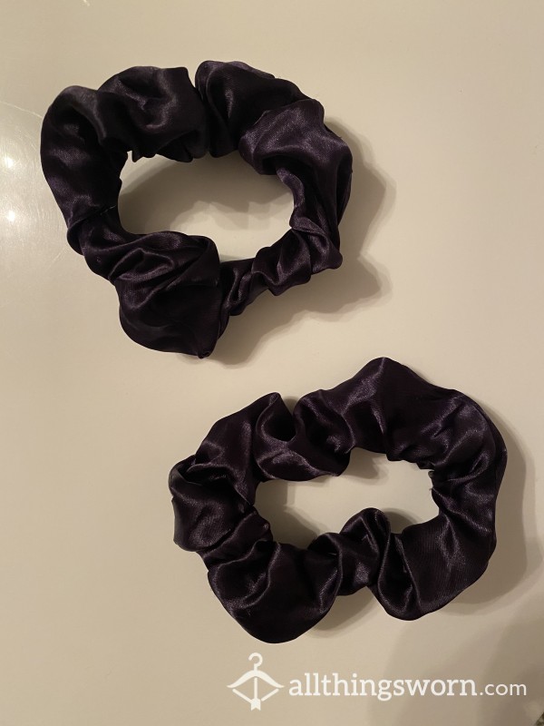 Satin Purple Hair Scrunchy