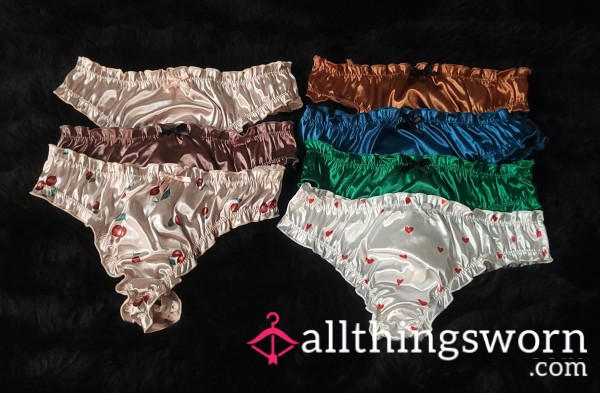 Pretty Satin Thongs 🖤 Multiple Colors