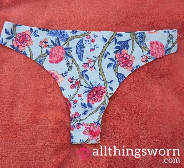 Seamless Flor*l Thong