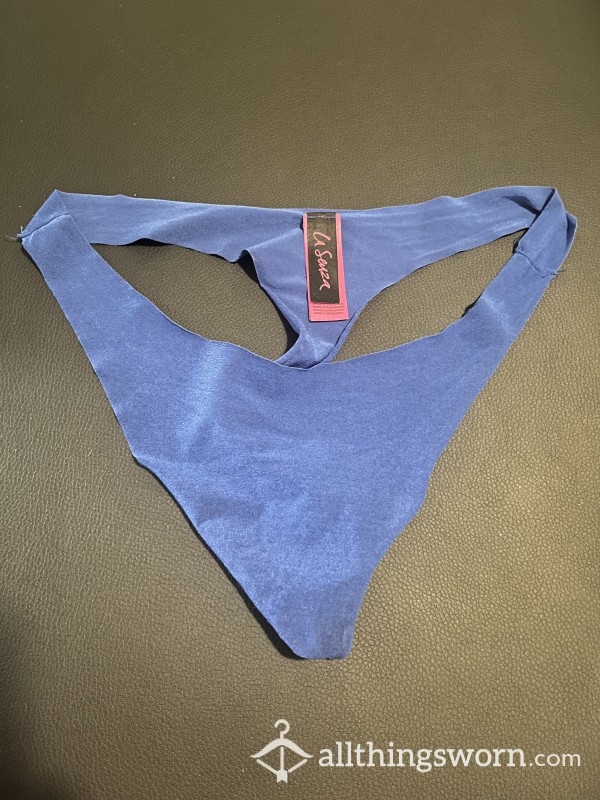 Seamless Royal Blue La Senza Thong - 48hr Wear -