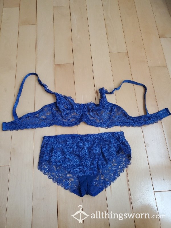 S**y All Lace Blue Matching Set