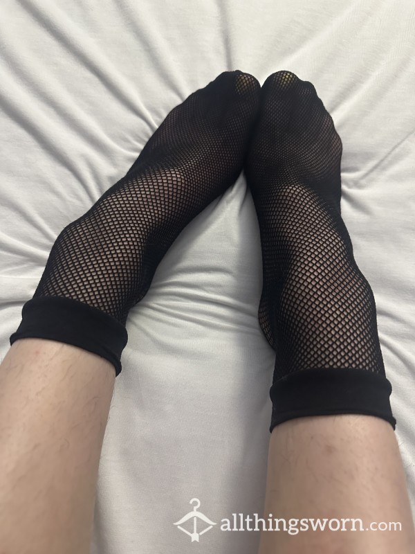 S**y Black Fishnet Ankle Socks