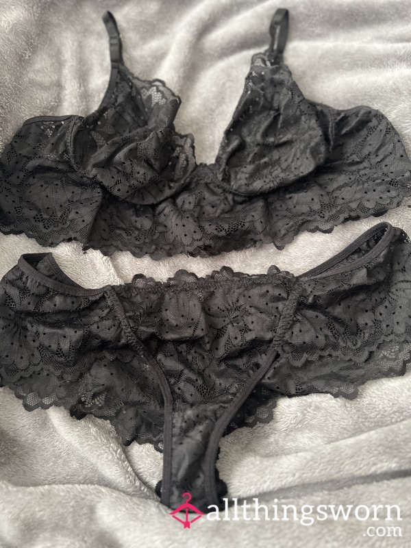 S**y Black Lace Set