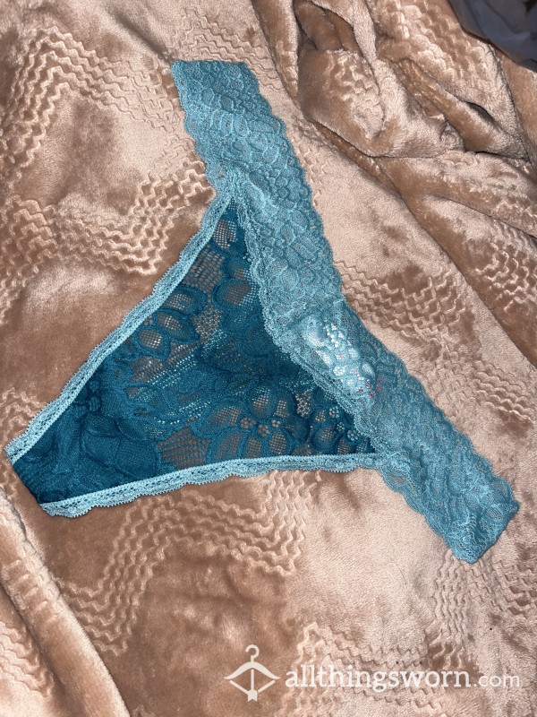 S**y Blue Lace Thong