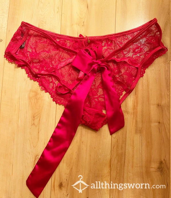 S**y Cherry Red Lace Lingerie Underwear