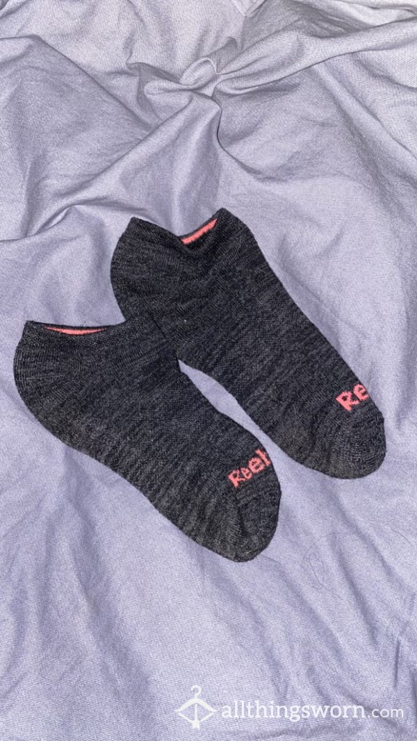 S**y Dark Grey And Pink Ankle Socks, Reebok