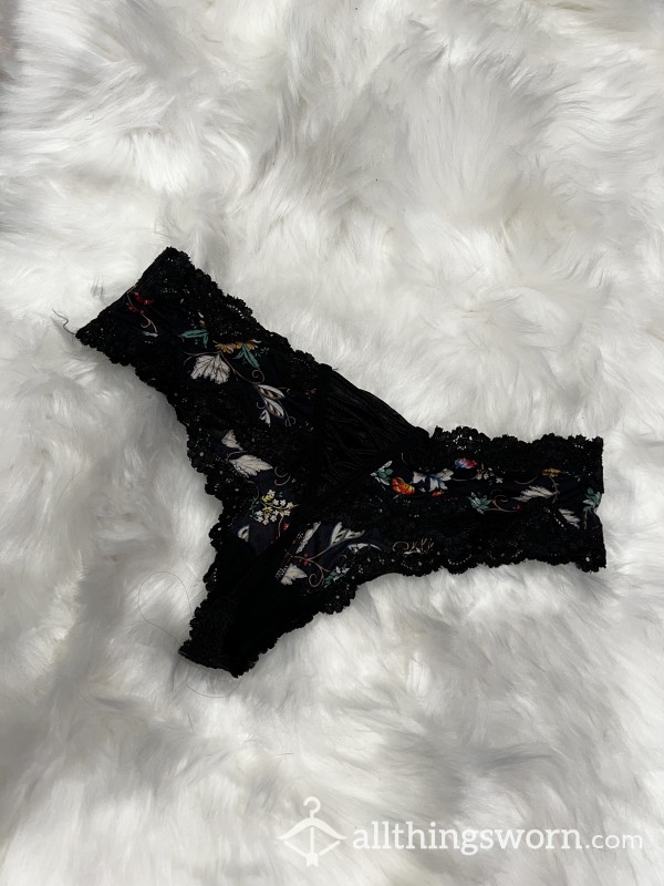 S**y Flor*l Satin & Lace Cheeky