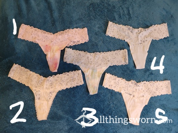 S**y Fragrant Nasty Thongs: Cotton & Lace