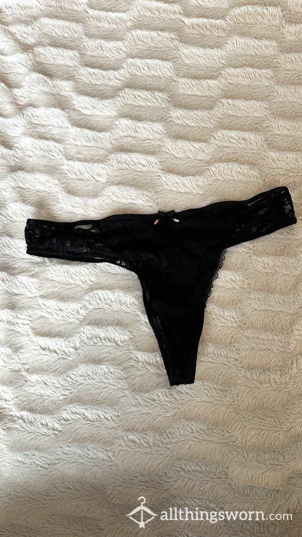 S**y High Quality Black Lace Thong