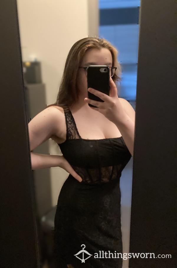 S**y Little Black Lace Dress