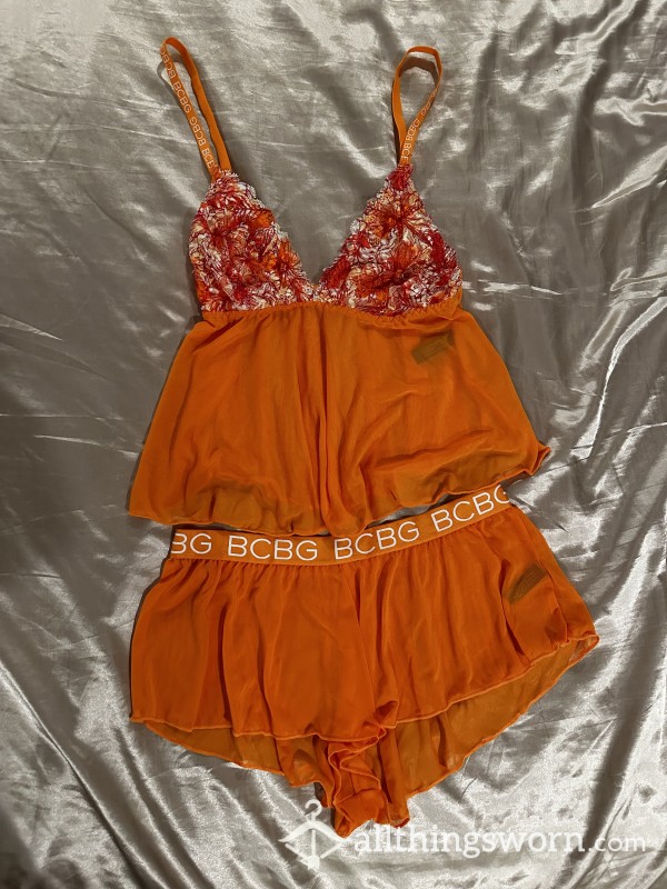 🧡s**y Orange Sleep Set🧡