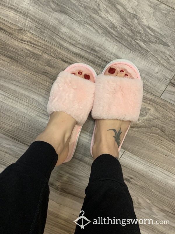 S**y Pink Stinky And Sweaty Slippers