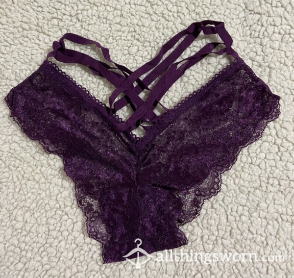 S**y Purple Lace Strap Panty