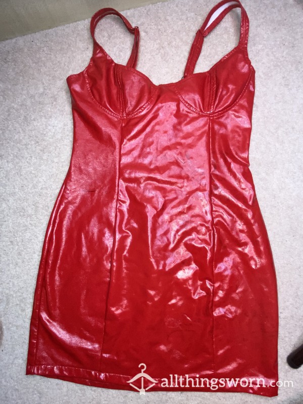 S**y Pvc Well Worn Red Dress