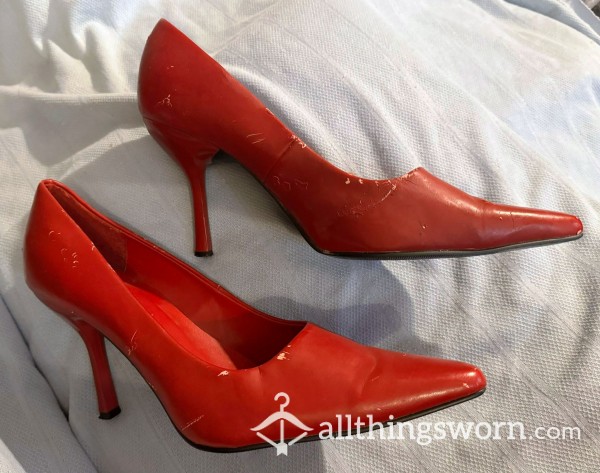 S**y Red High Heels From New Look, Size 8