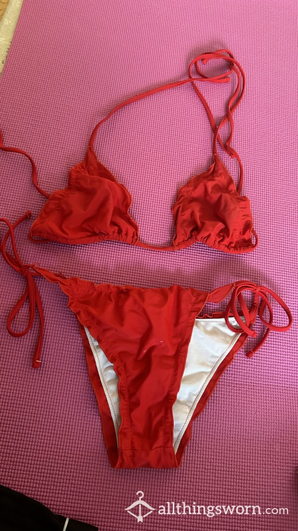 S**y Red Used Bikini 😘