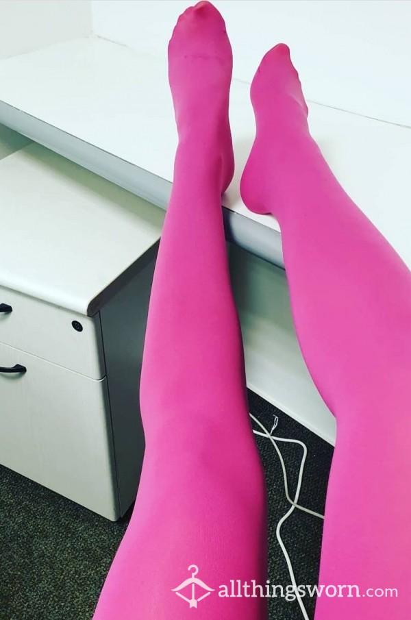 S**y & Scented Perfect Pink Coloured Tights.. Smelly Feet And Crotch Area ❤💦💋