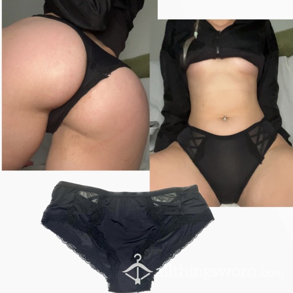 S**y See-Thru Nylon Mesh Criss Cross Design Panties