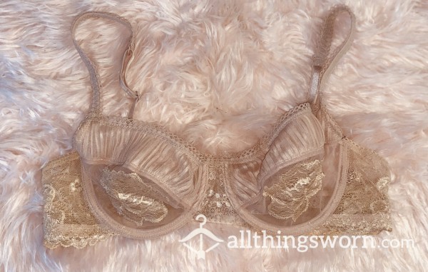 S**y Sheer Nude Lacy Underwire Bra