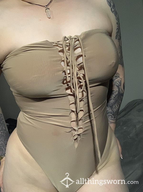 S**y Soft Bodysuit, Tight Lace Tie Up Top