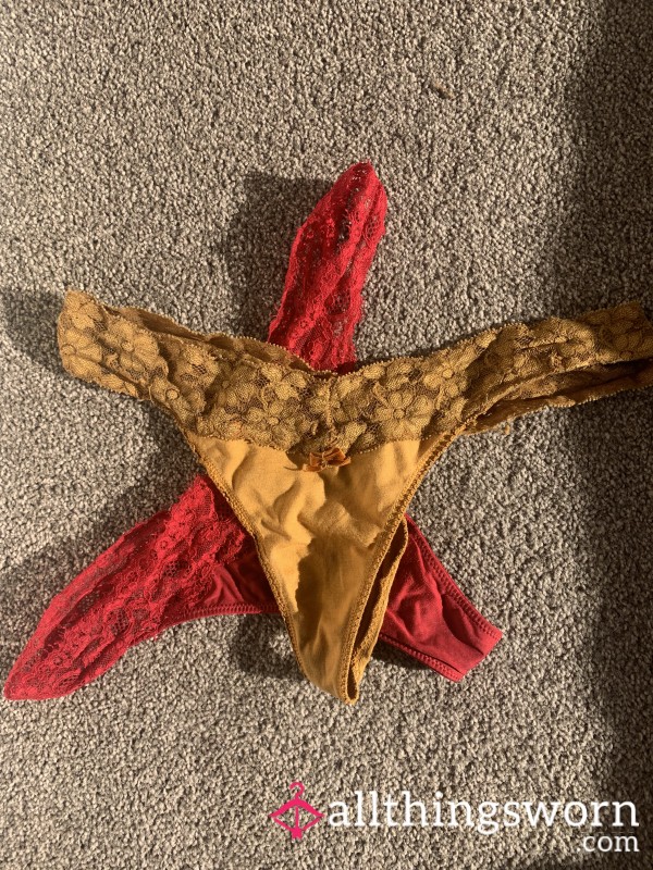 S**y Thongs🌶️🍋 Well Worn Colourful Panties. €30for Both Including Local Shipping 🕺 Deals Available Just Ask!!