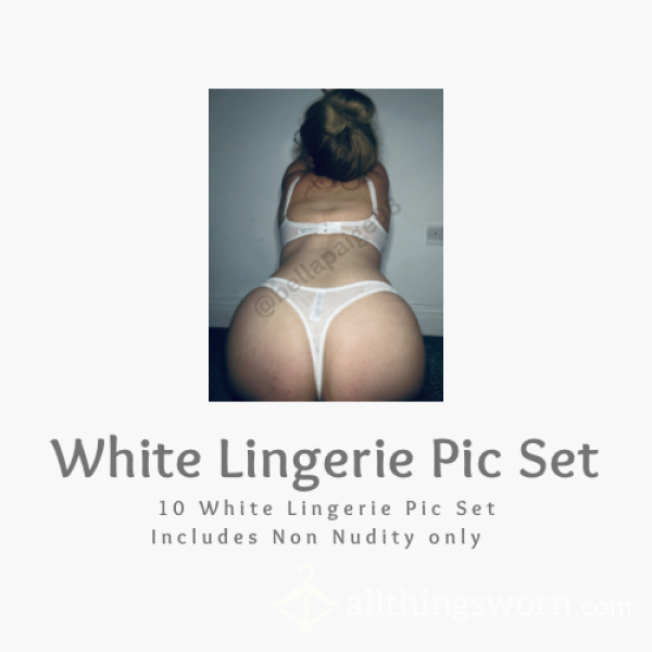 S**y White Lingerie Pic Set🤍 PRE MADE CONTENT FROM YOUR S**Y MILF 🥵