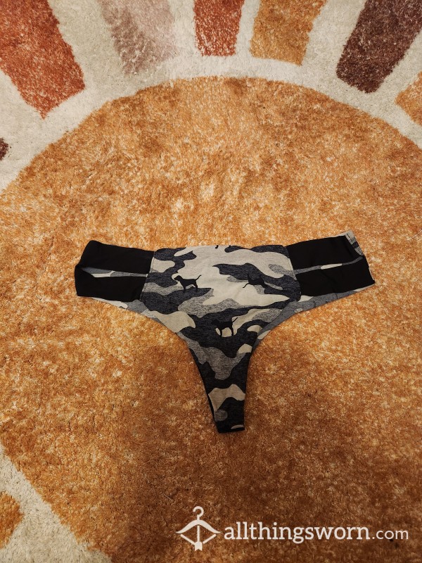 Naturally Bleached Camo Thong 🪖