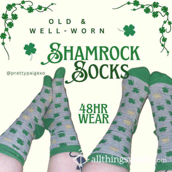 Shamrock Socks ☘️ Tall, Old & Well-worn 💚 48hr Wear