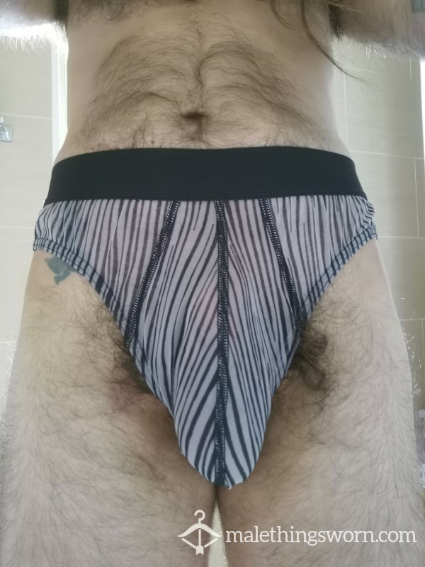 SOLD Sheer Black And White Kiniki Briefs