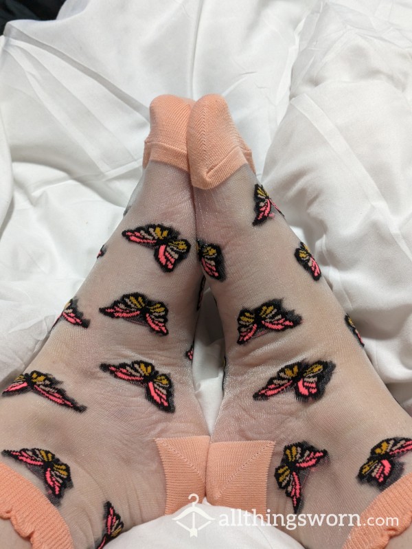 Sheer Bu*terfly Socks