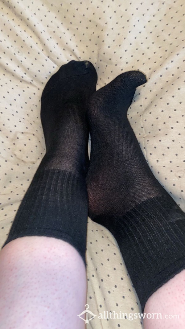 Black Short Crew Socks