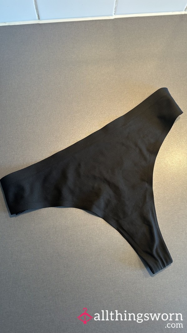 Silky Super Soft Black Thong