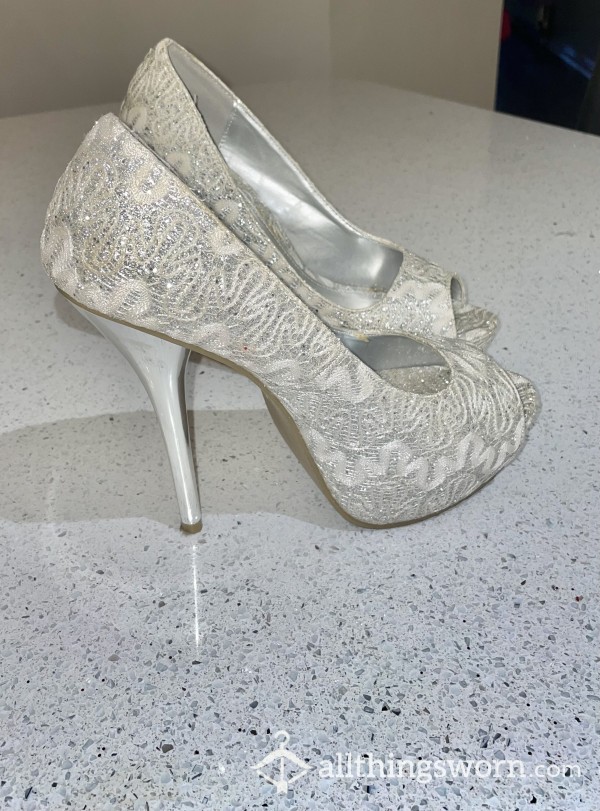 Silver High Heels