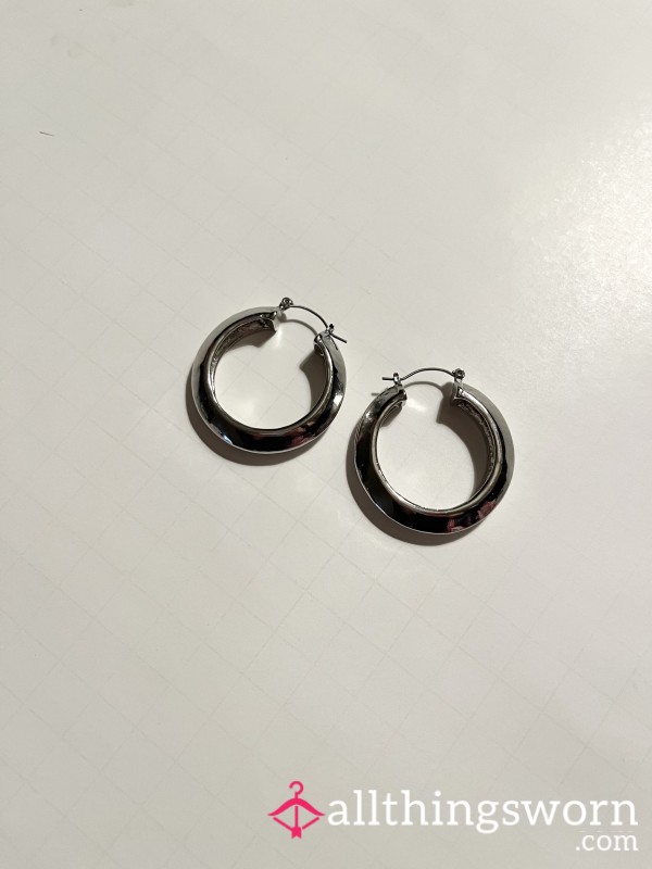 Silver Hoop Earrings